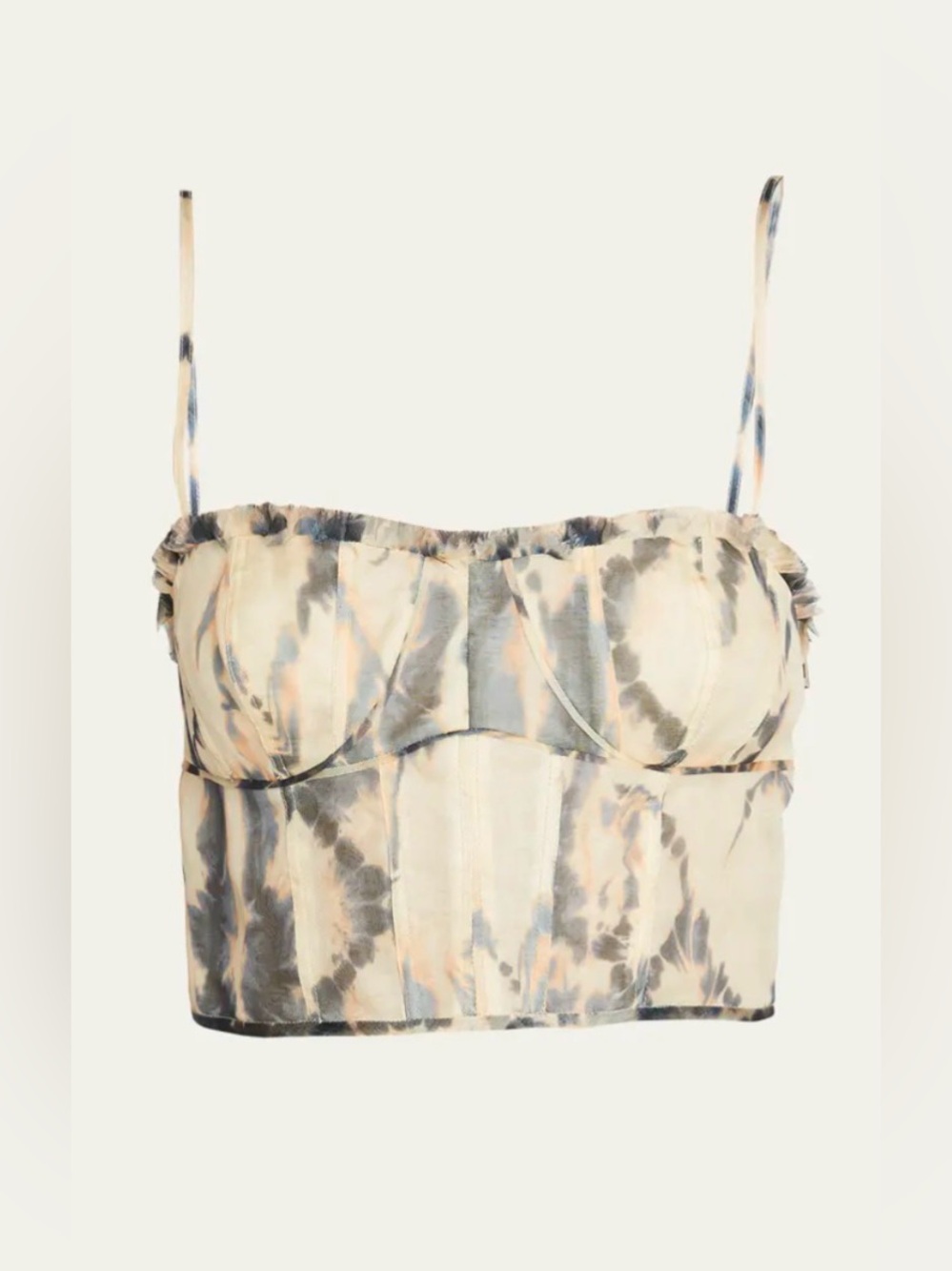 EUC Ulla Johnson Iris Bustier Corset Silk Crop Top